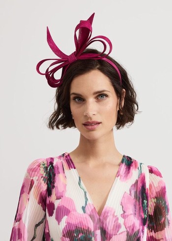 Phase Eight Pink Oversized Bow Hats Pink Canada | UYMCDI-078